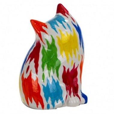 Figura de gato multicolor...