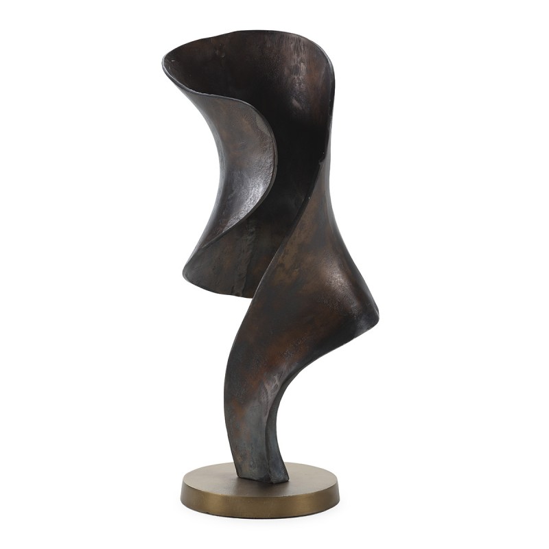 Escultura de bronce envejecido sobre base de aluminio