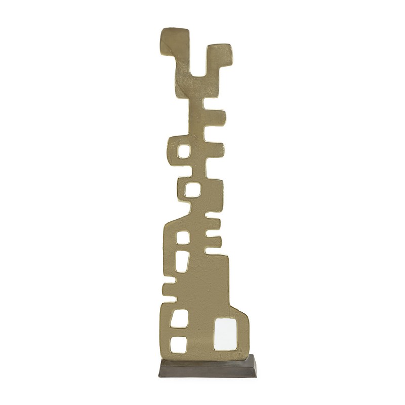 Escultura de aluminio de 88 cm de altura con acabado dorado.