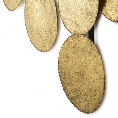 Adorno de pared metálico dorado de 108 x 75 cm