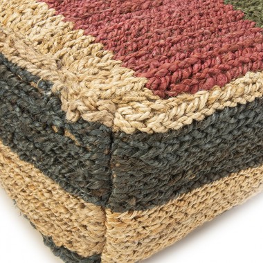 Cojín de suelo de 91 x 60 cm multicolor fabricado en shumak.