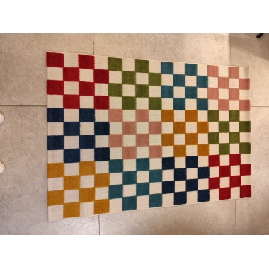 Alfombra geométrica de exterior 160 x 230 cm