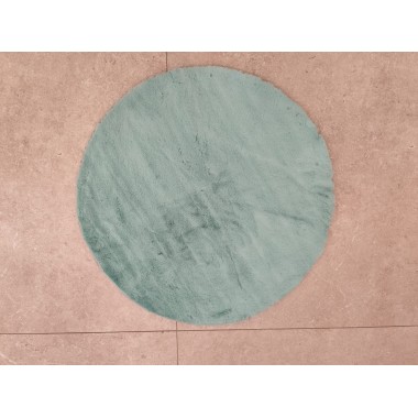 Alfombra verde turquesa lavable con pelo ultrasuave