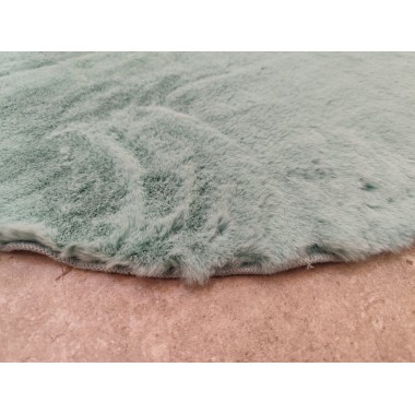 Alfombra verde turquesa lavable con pelo ultrasuave