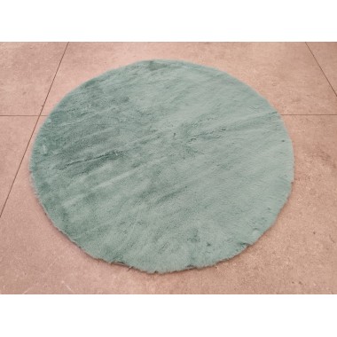 Alfombra verde turquesa lavable con pelo ultrasuave