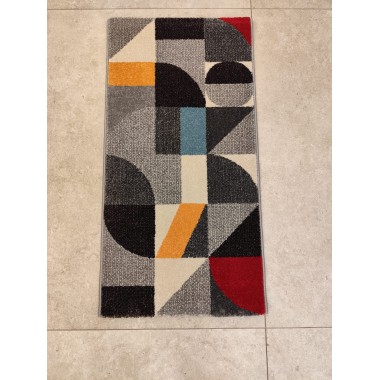 Alfombra geométrica multicolor 110 X 57 cm