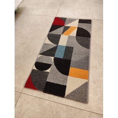 Alfombra geométrica multicolor 110 X 57 cm