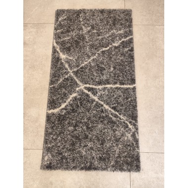 Alfombra gris estilo Shaggy 120 x 60 cm