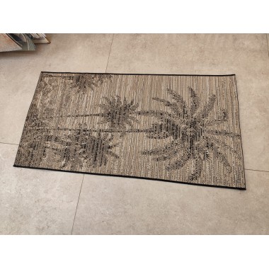 Alfombra de exterior estampado de palmeras 150 x 80 cm