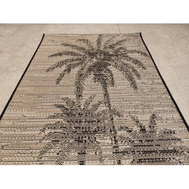 Alfombra de exterior estampado de palmeras 150 x 80 cm