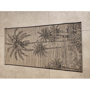 Alfombra de exterior estampado de palmeras 150 x 80 cm