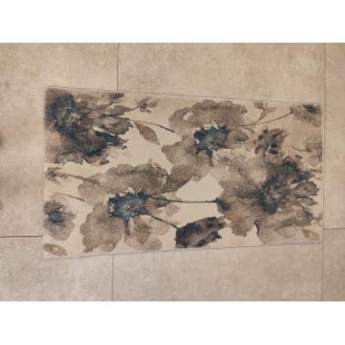 Alfombra con estampado floral 150 x 80 cm