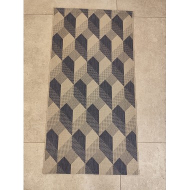 Alfombra de exterior geométrica 150 X 80 cm