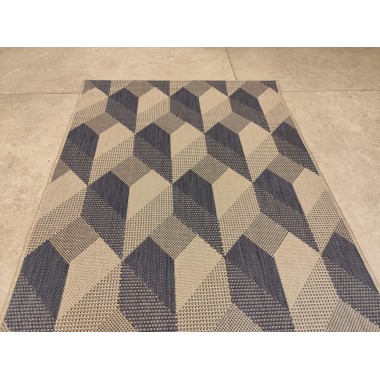 Alfombra de exterior geométrica 150 X 80 cm
