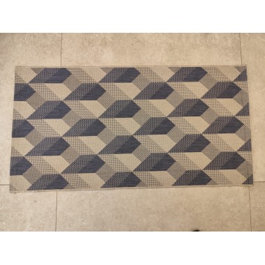 Alfombra de exterior geométrica 150 X 80 cm