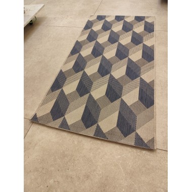 Alfombra de exterior geométrica 150 X 80 cm
