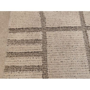 Alfombra geométrica beige 150 x 80 cm