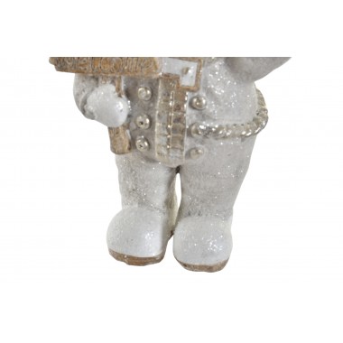 Figura de resina de Papá Noel astronauta.